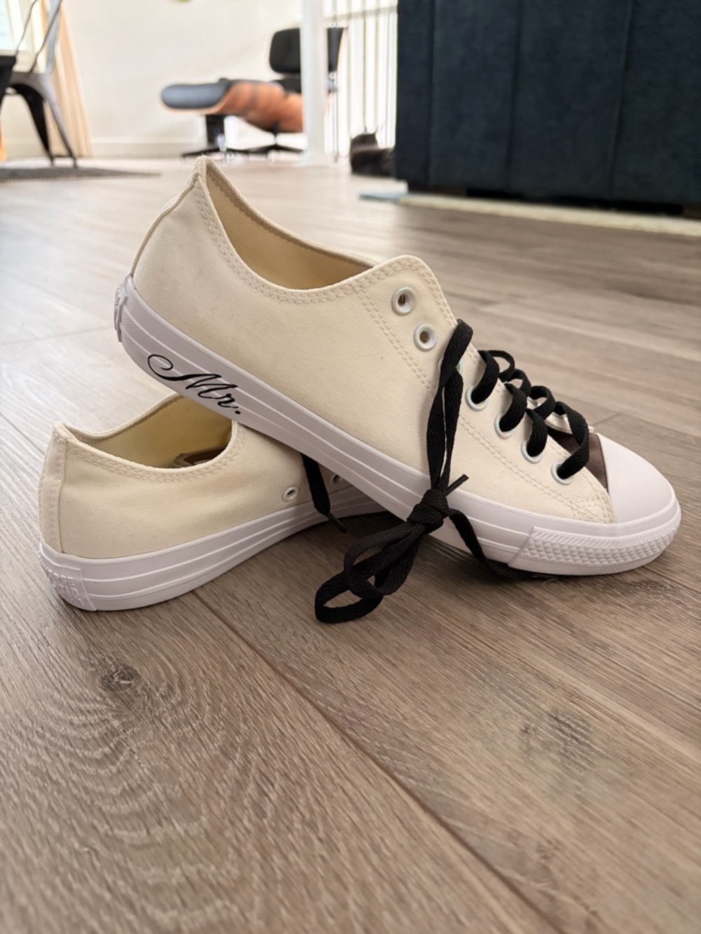 Converse Low-Top Sneakers with “Mr” NWOT
